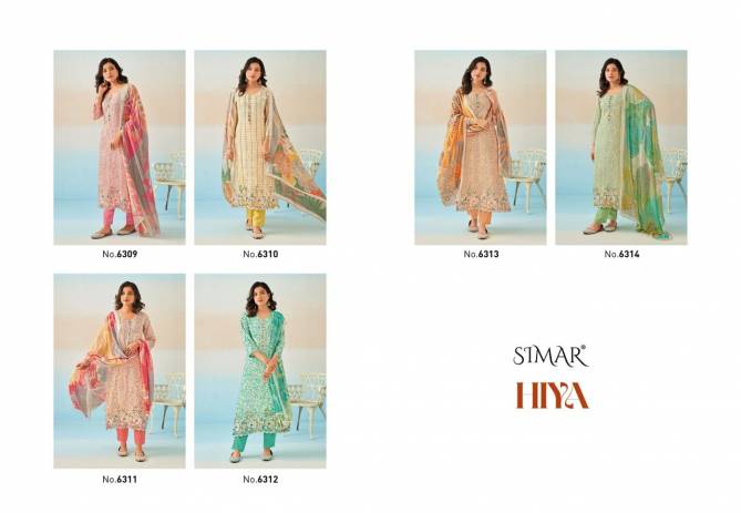 Hiya By Glossy Viscose Muslin Printed Dress Material Wholesale Price In Surat